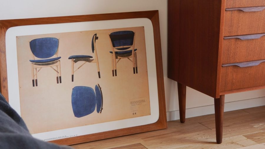 フィン・ユールのデザイン画も。A様の”椅子愛”を感じます