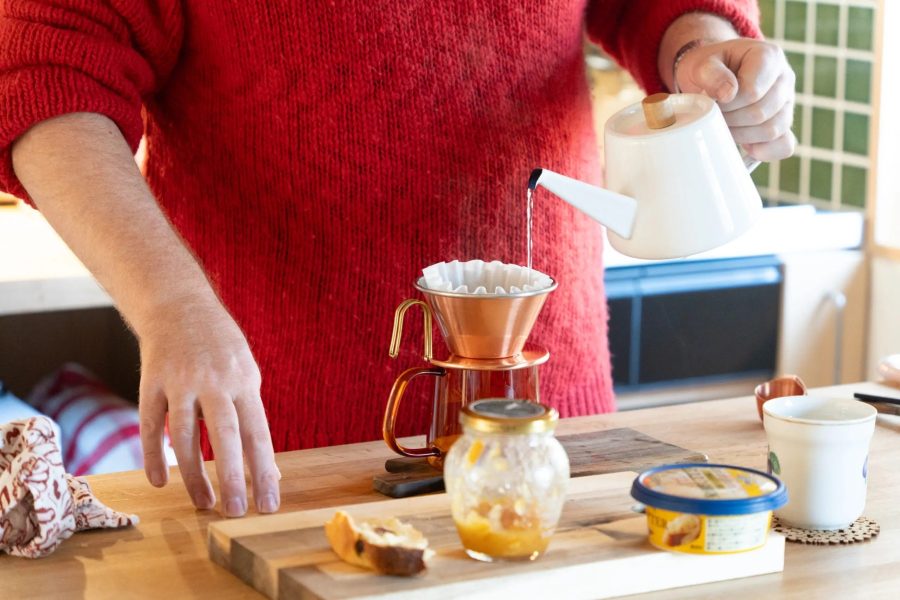 kaicoドリップケトルでコーヒーを